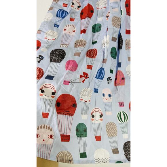 Modcloth Smiling Hot Air Balloon Skirt Cotton Size XS Novelty Graphic Print - Picture 9 of 11